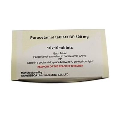 Acetaminophen 500 mg-Doseringsparacetamol Tablet 650 Mg voor Hoofdpijn